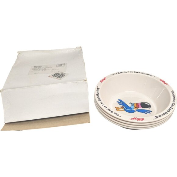 Kellogs Cereal Bowls Plastic Tony The Tiger Toucan Sam Corny Snap 1995 Vtg - Picture 3 of 16